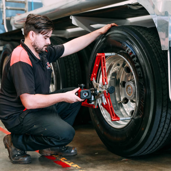 Laser wheel alignment